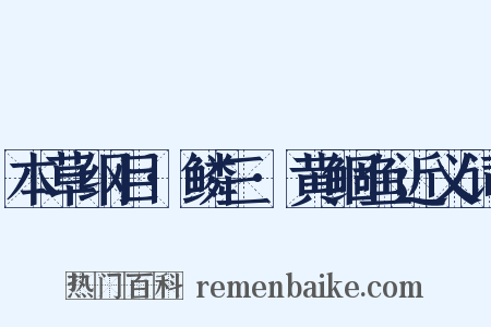 本草纲目·鳞三·黄鲴鱼近义词是什么意思的图片